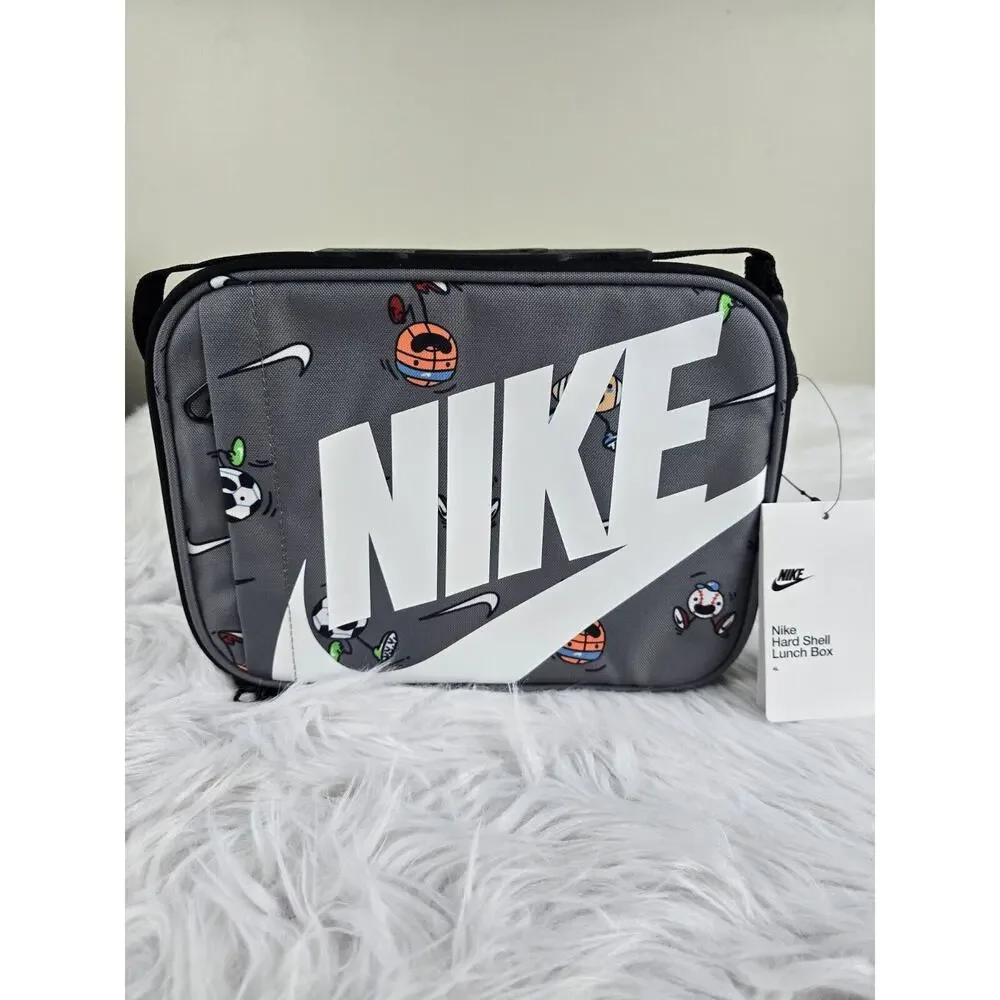 Nike Lunchbox Logo Graphic Smoke Grey Insulated Hard Shell Bag 4L New With Tags